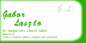 gabor laszlo business card